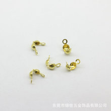 铜饰品 双吊豆扣 夹扣DIY饰品  倒吊豆扣包扣