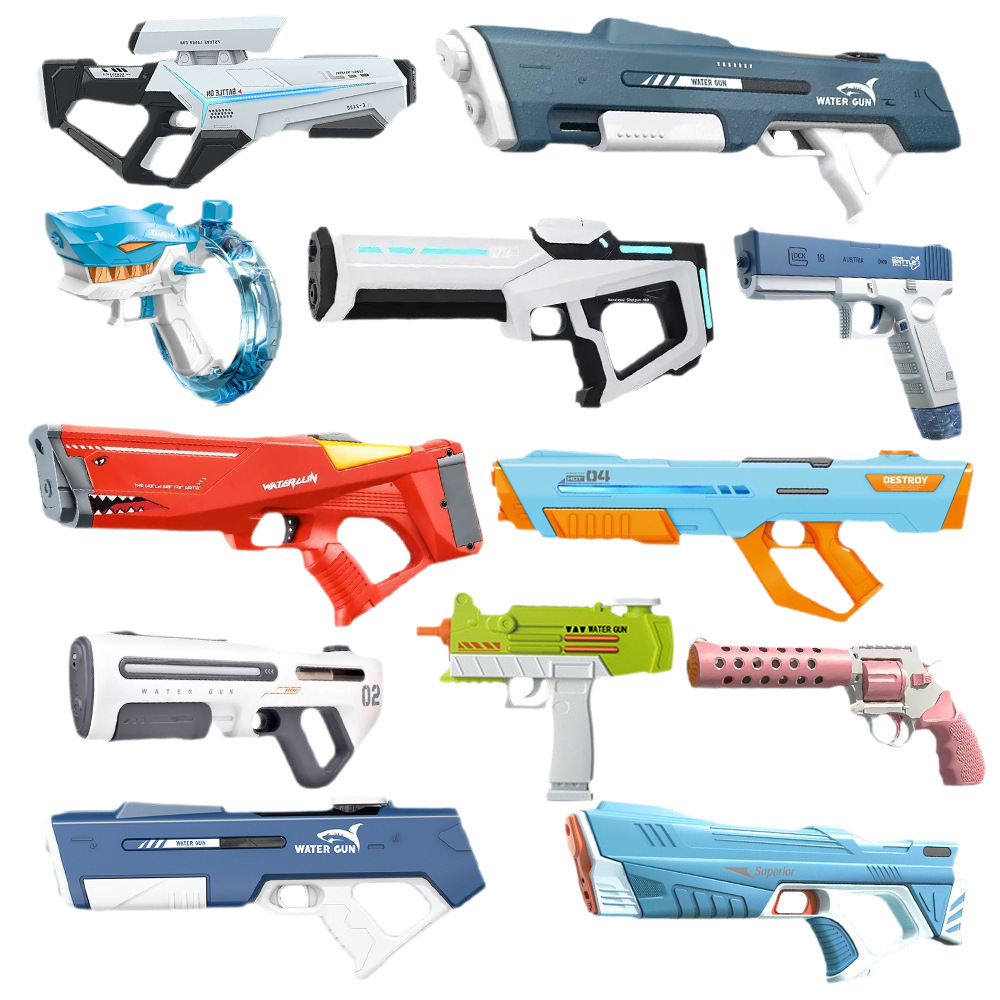 Explosivo transfronterizo k pistola de agua eléctrica absorción automática de agua para niños pulsos continuos Festival de salpicaduras de agua pistola de agua de juguete de gran capacidad
