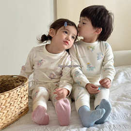 现货Heyhoney大小卷25秋冬羊毛拉架护肚内衣套装儿童保暖内衣秋衣