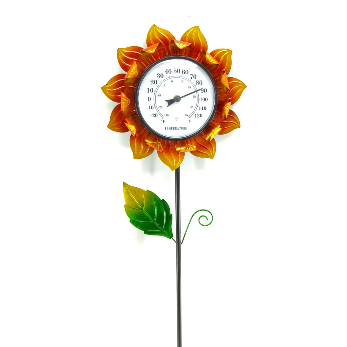 Термометр Подсолнух подключаемый металлический Железный Солнечный садовый светильник декоративный цветок подключаемый