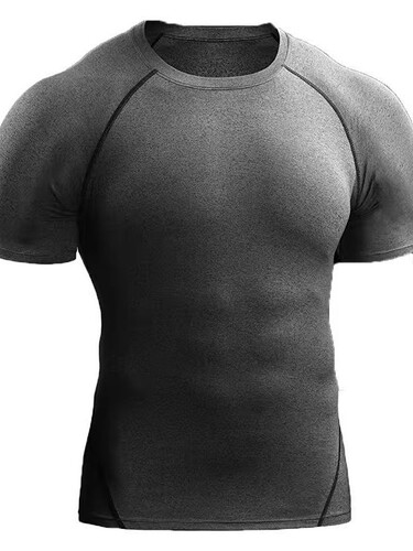 Cross-border fitness clothes men's outdoor sports quick-drying short-sleeved t-shirt training pro running stretch tights yoga