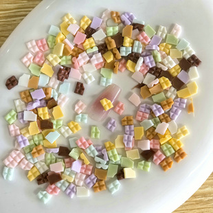 2025 New Ultra-Small Mini Chocolate Macaron Color Kidsren's Wear Plus Handmade DIY Accessories Resin Manicure