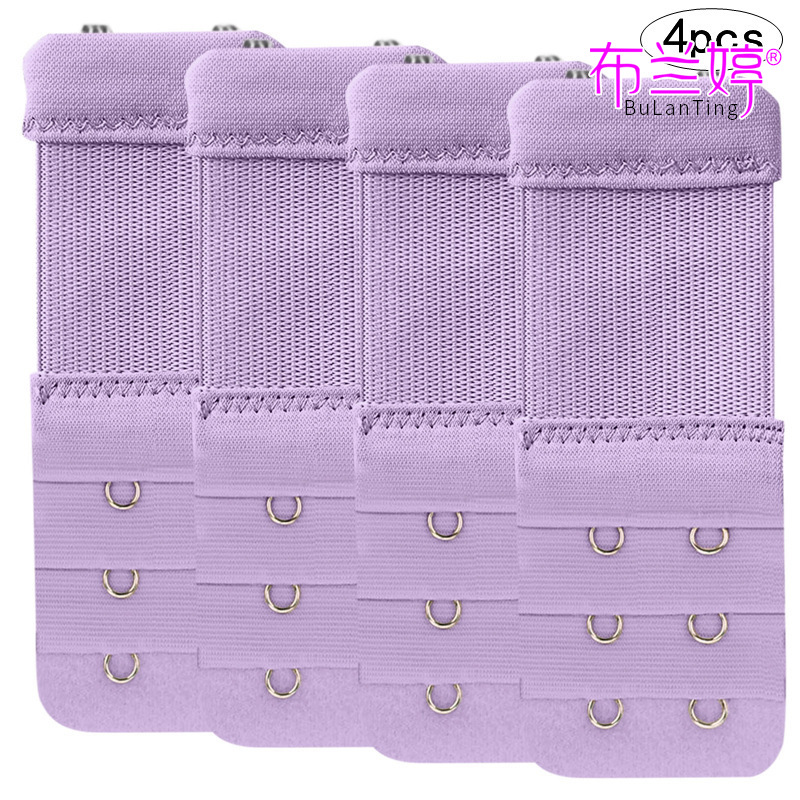 4pcs elastic three-row, two-button bra extension buckle combination pack cross-border development of stretch bra with extended buckle