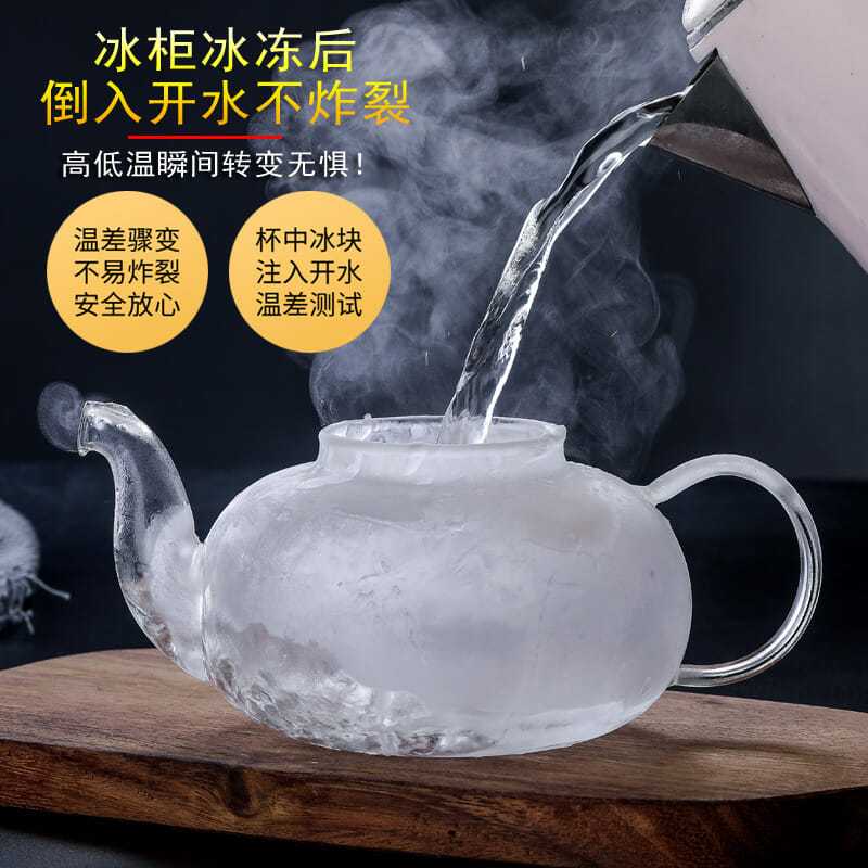Tetera de Vidrio para Té de Vidrio resistente al calor Con filtro de té para Casa y Oficina