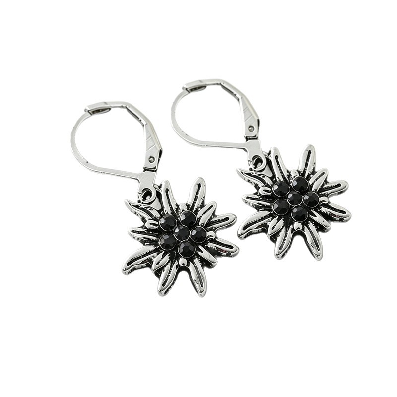 Summer New Design Ear Cuffs with Edelweiss Flower Earrings, Unique and Versatile Fashion Accessories Wholesale from Yiwu