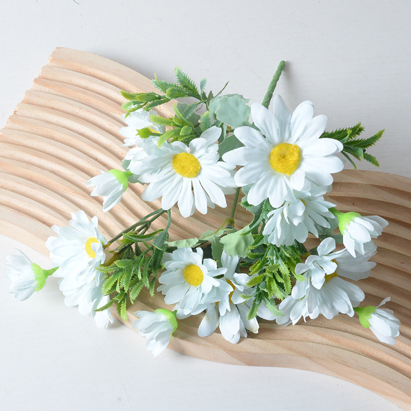 Flor artificial mango haz de sol crisantemo tela de seda pequeño mango ramo Margarita crisantemo holandés fotografía hogar boda accesorios de fotografía