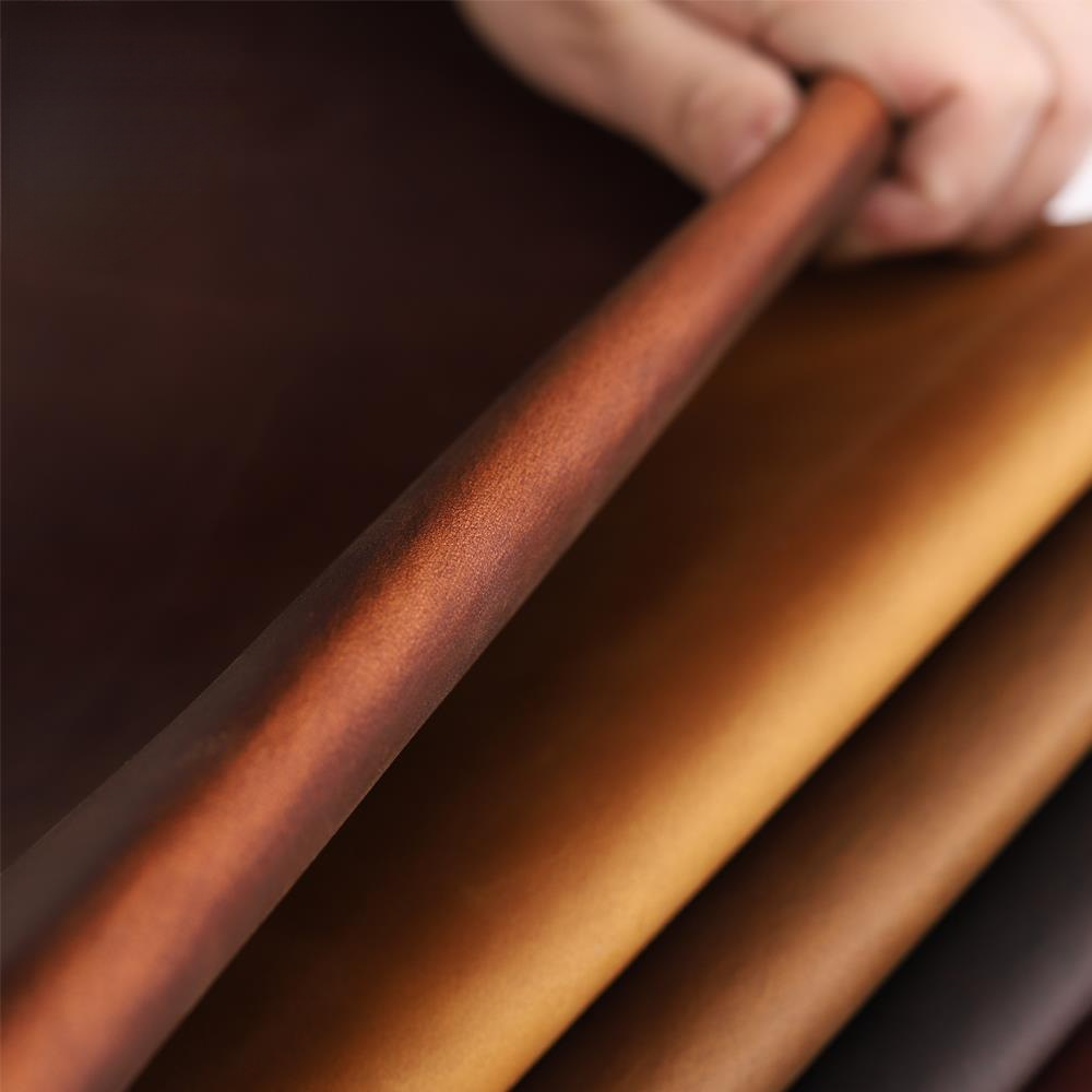 肥猪航康头层疯马皮 油性复古皮料 手工DIY皮革皮片 整张黄牛皮