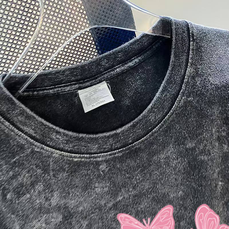 欧米のhiphop潮牌は古い半袖tシャツの女性の大きいサイズをします。