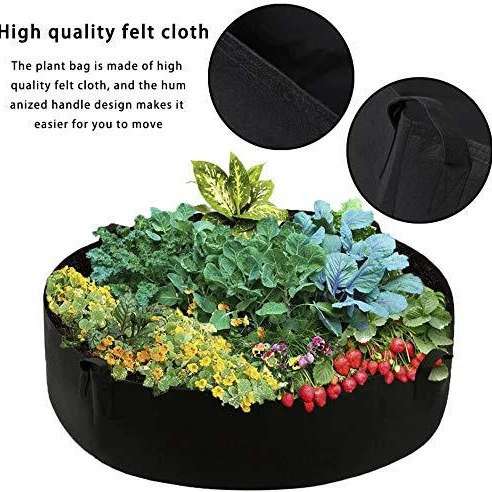 Негабаритная ткань приподнятая посадочная кровать Круглый цветочный горшок мешок садовый кровать мешок травянистые цветочные овощные растения