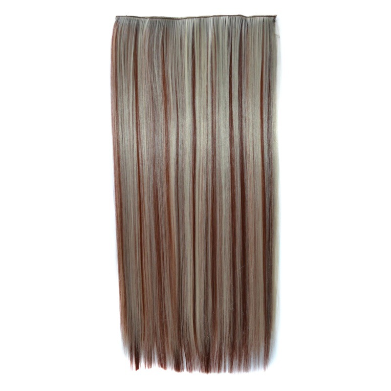 Pieza de peluca europea y americana pieza de Peluca de cinco tarjeta pieza de extensión de cabello clip de cinco pieza de Peluca de cabello largo y recto pieza de extensión de cabello peluca sin costuras pieza de extensión de cabello