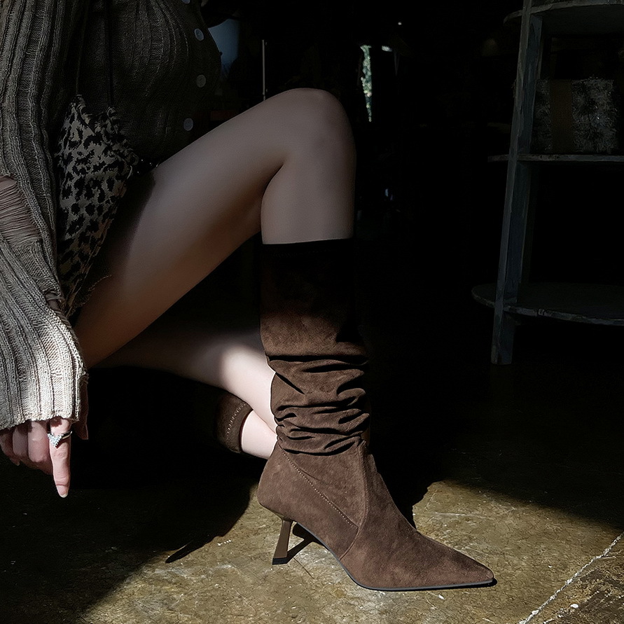Women's Stiletto High Heel Over The Knee Boots Pointed Toe_voghion.com