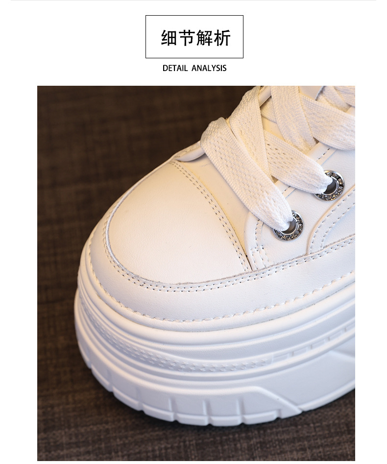 Giày sneaker nữ đế dày bánh xốp trắng phối đế độn cao — Màu đen chi tiết 10