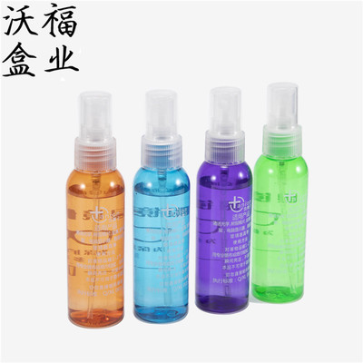 透明彩瓶60ml眼镜清洗剂眼镜清洗液镜片清洗剂眼镜清洁剂印制logo|ru