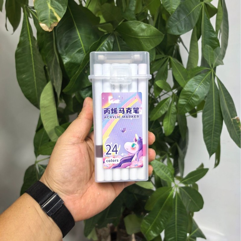 丙烯马克笔 幼儿园美术绘画专用儿童水彩笔不透色可叠色丙烯画笔|undefined