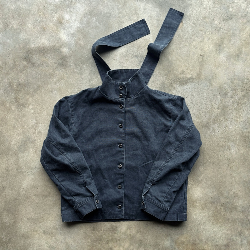 2026 European and American Cross-Border Ins Style Fashion Casual Loose Washed Denim Jacket with Fake Scarf, Unisex