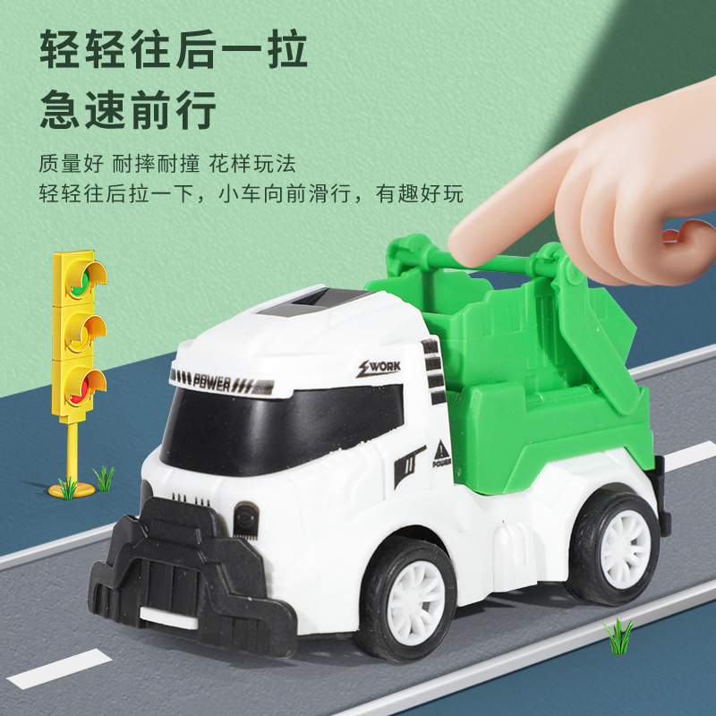 Modelo de simulación de automóviles infantiles, coche de ingeniería, coche de ingeniería de saneamiento, coche de juguetes militares contra incendios, puesto mayorista