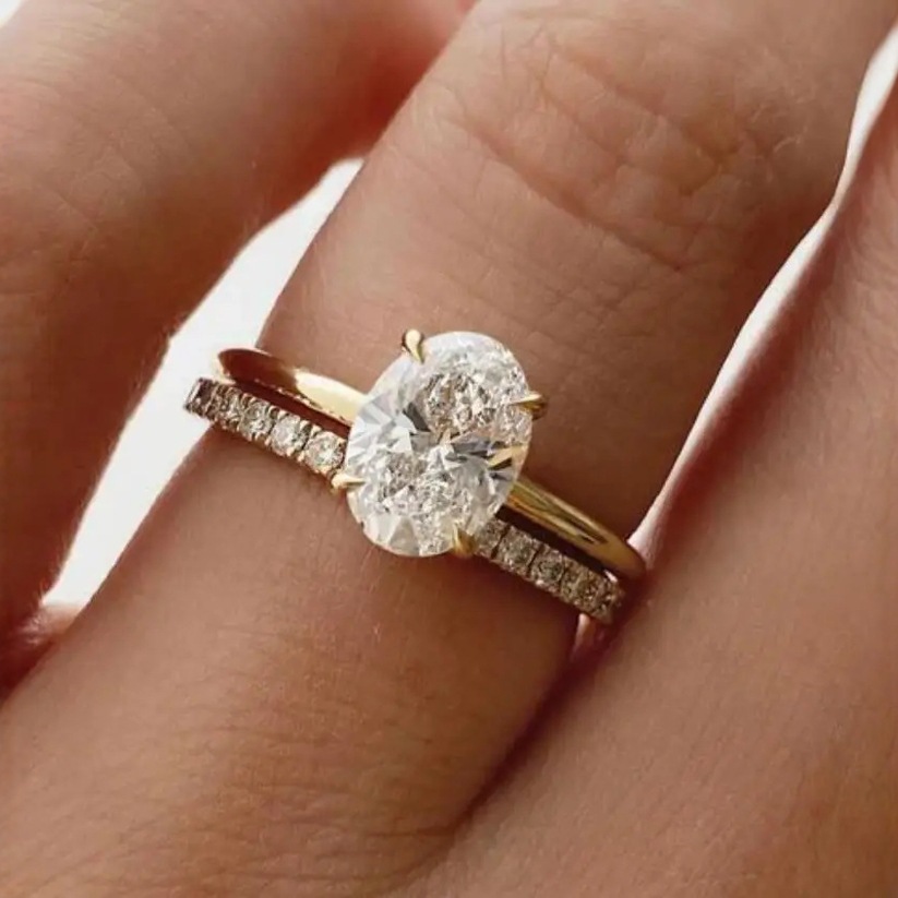 Stackable Minimalist Ring Set With Cubic Zirconia For Women_voghion.com