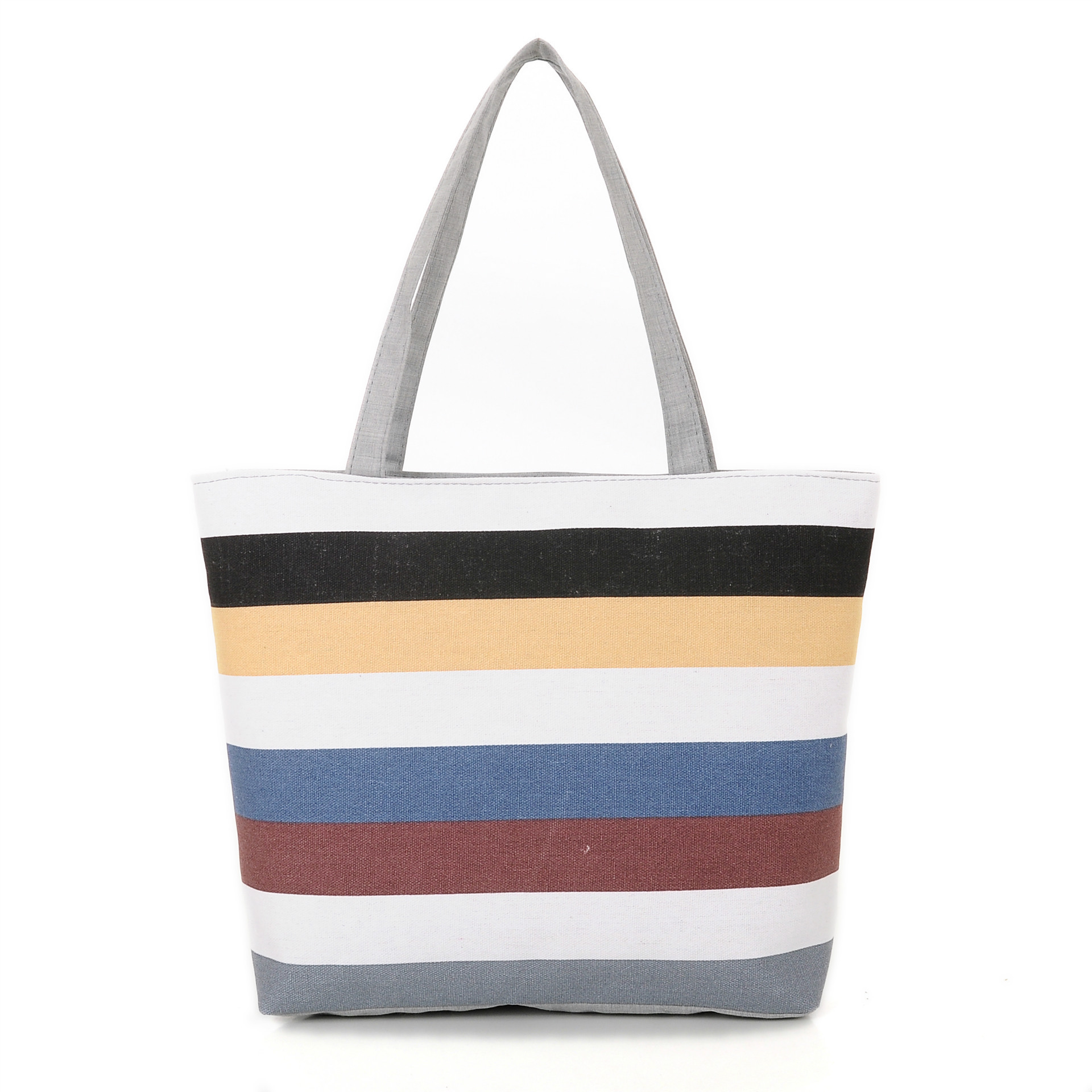 225g Weight Polyester Lining Material Zipper Closure Type Double Shoulder Straps Strap Type Canvas Bag Bags Type Casual, Daily Occasion Canvas Material Rainbow Pattern All Seasons Season Women's Gender Basic, Classic Style Style Medium Size Women's Medium Canvas Rainbow Basic Classic Style Zipper Canvas Bag 26