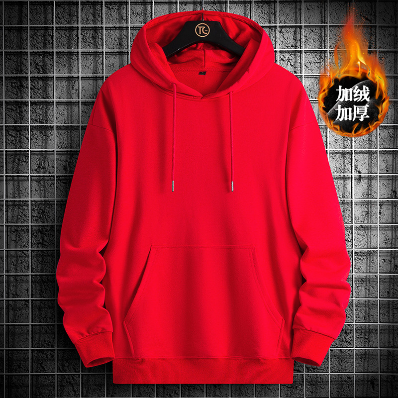 Men's Loose Pullover Hoodie with Hood, Autumn and Winter Fleece Thickened, Wholesale Export Couple Jacket
