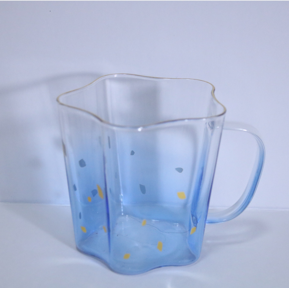 Dragon Boat Festival Star Cup ins Couple Cup Vaso de cristal de gran capacidad de celebridades de Internet Phnom Penh Taza de leche resistente al calor transparente Taza de agua