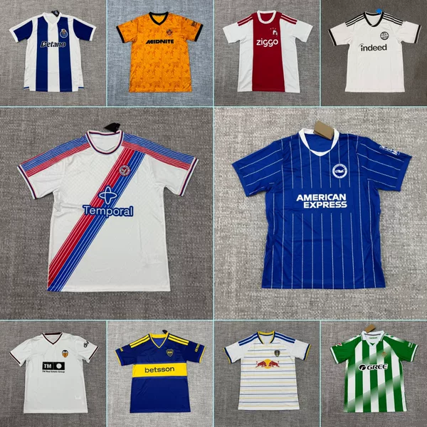 2627 football jerseys: Boca, Frankfurt, Crystal Palace, Betis, Porto, Lille, and Lisbon football kits