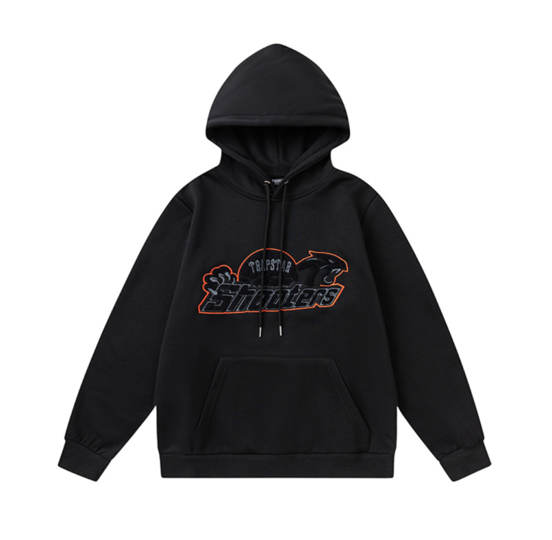 Trapstar冬の背面刺繍ダウンフード付きコートアメリカフード付き全虎頭シリーズ衛衣ズボンセット街|undefined