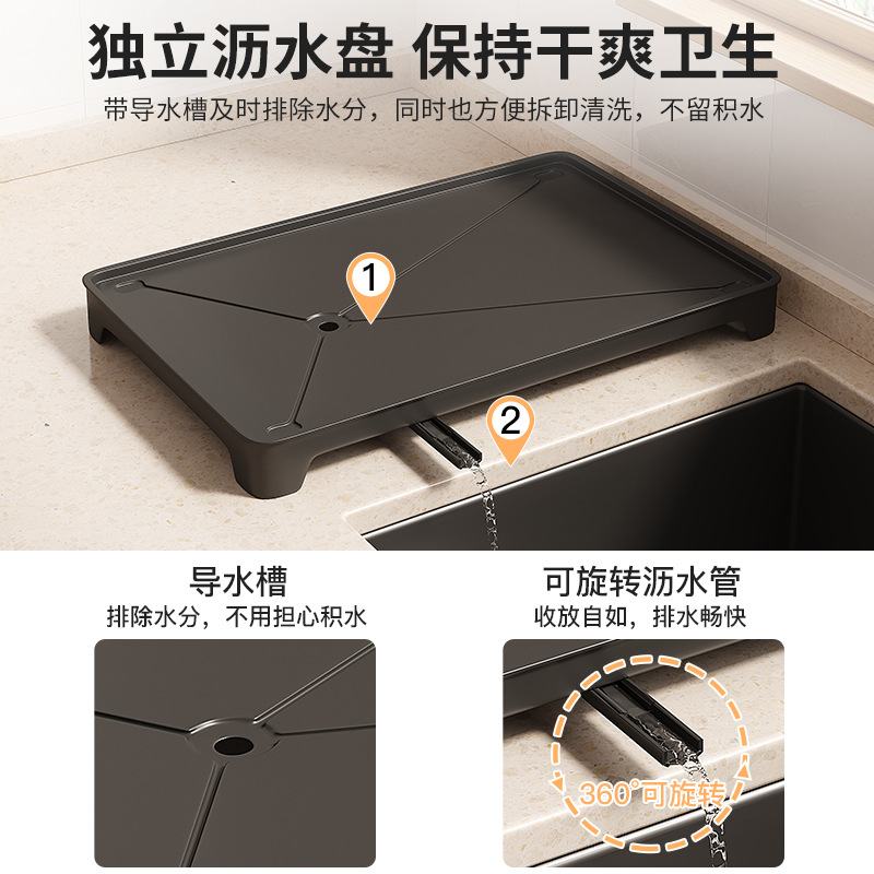 Cocina fregadero platos almacenamiento marco de drenaje de agua simple escritorio multifuncional platos palillos cubiertos estante de almacenamiento