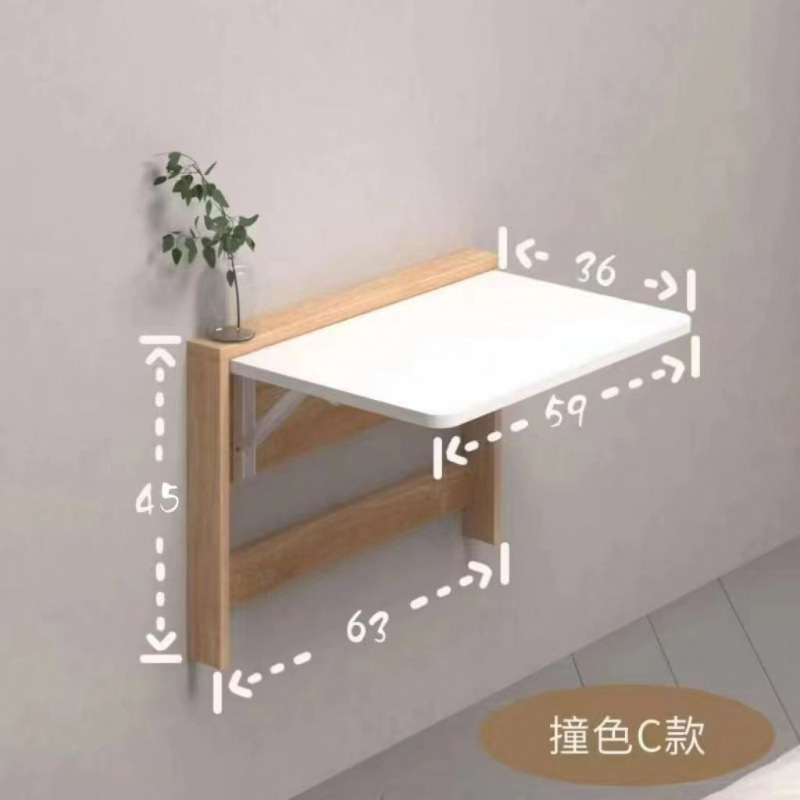 隐形壁挂折叠桌板实木电脑桌小户型多功能儿童写字桌墙上书桌子|undefined