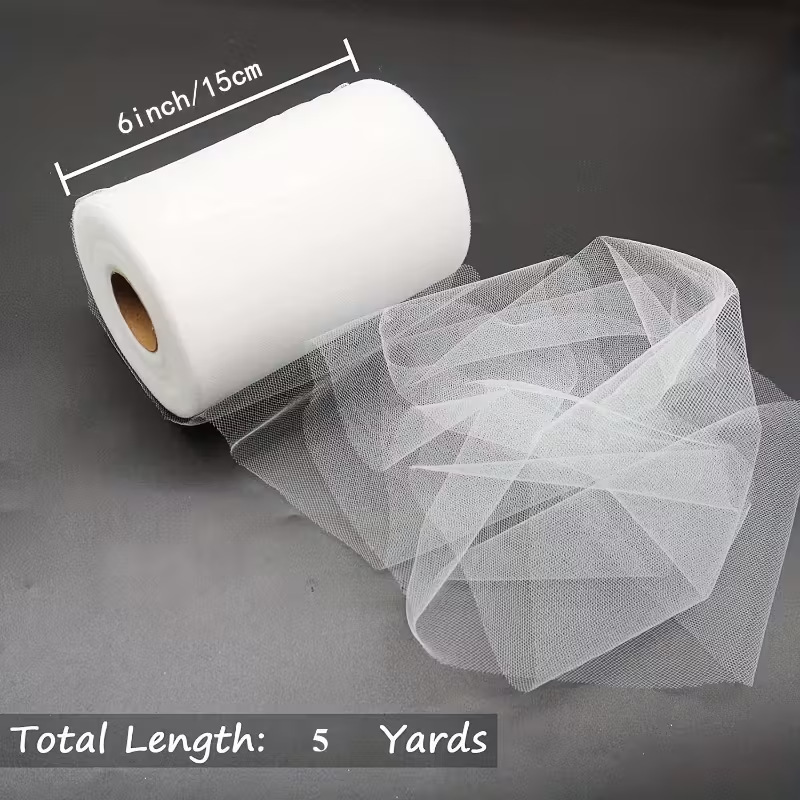 Cross-Border Shipping of One Roll of Extra-Large Mesh Tulle for Festival and Wedding Decoration, Sheer Fabric for Party Setup and Backdrop Cross-Border Shipping of One Roll of Extra-Large Mesh Tulle for Festival and Wedding Decoration, Sheer Fabric for Party Setup and Backdrop