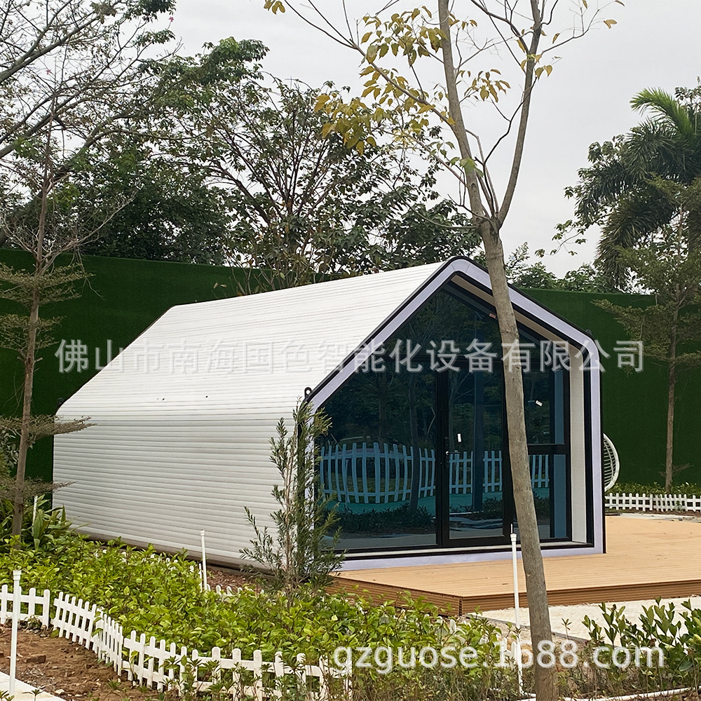 Celebridad de Internet punto escénico de acero ligero Villa Hotel nueva cápsula móvil B & B creativo camping espacio romántico cápsula habitación de vidrio