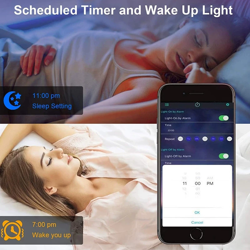 Светодиодная лента 5В 5050/2835 RGB, длина 1–30 м, Bluetooth‑приложение и 24‑кн. пульт