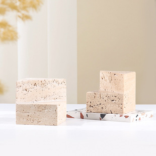 Chinese-style natural marble book holder decoration creative model room home living room study desktop finishing book stand