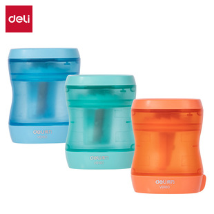 Deli VB180 pencil sharpener large capacity chip collection box simple shape design easy to carry and use pencil sharpener
