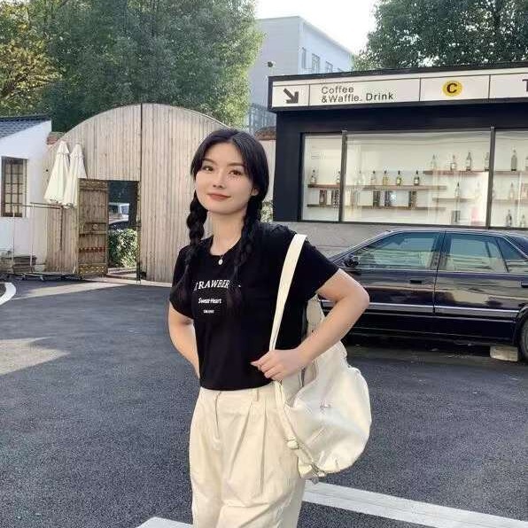 genuine goods Ou Man Color Plus Fertilizer Medium Long Thin Thread Letter Icon Wrap Round Neck 39079 Small Vest Factory Direct Sale