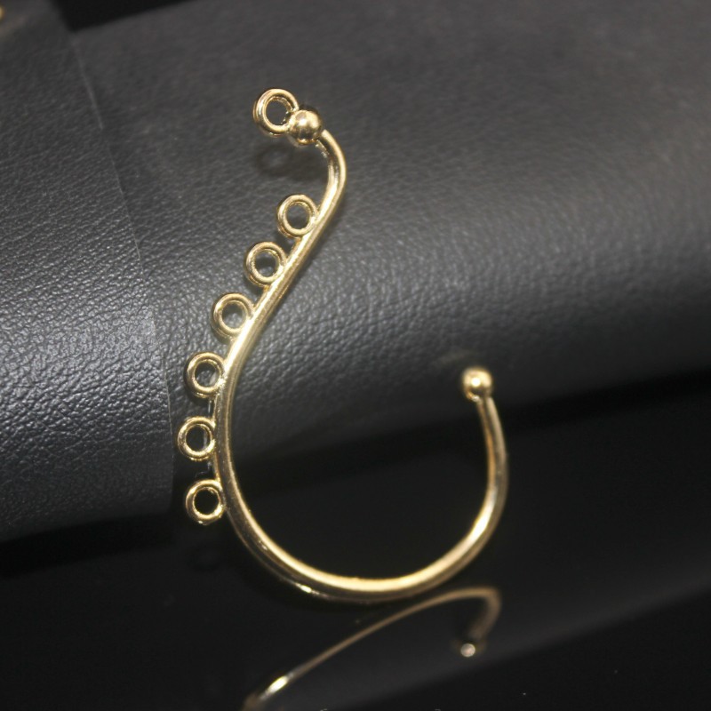 10 PCS/Package Metal Geometric Polished Hook Earring Findings Jewelry Accessories display picture 3