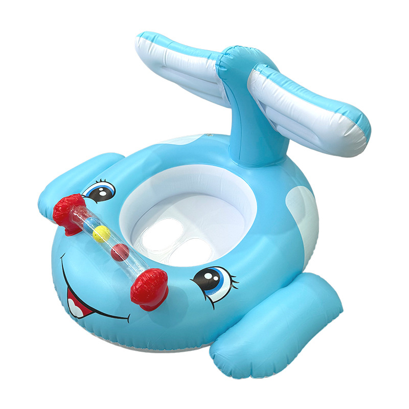 Verano nueva ballena de cola grande círculo de natación para niños piscina anti-rollback grueso asiento inflable