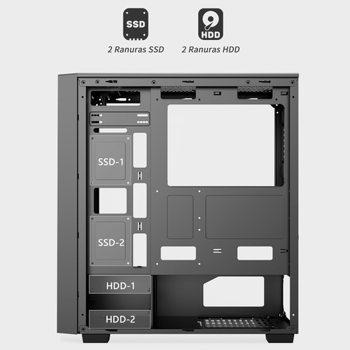 Infinity Space X3 Motherboard with Synchronized ARGB Black Hole Lighting Effect, PC Gaming & Esports Case