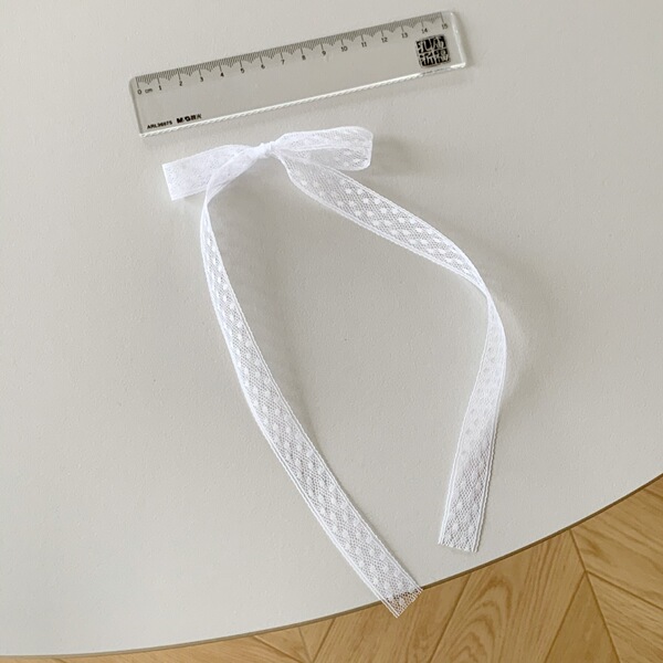 Lace accessory handmade with bow