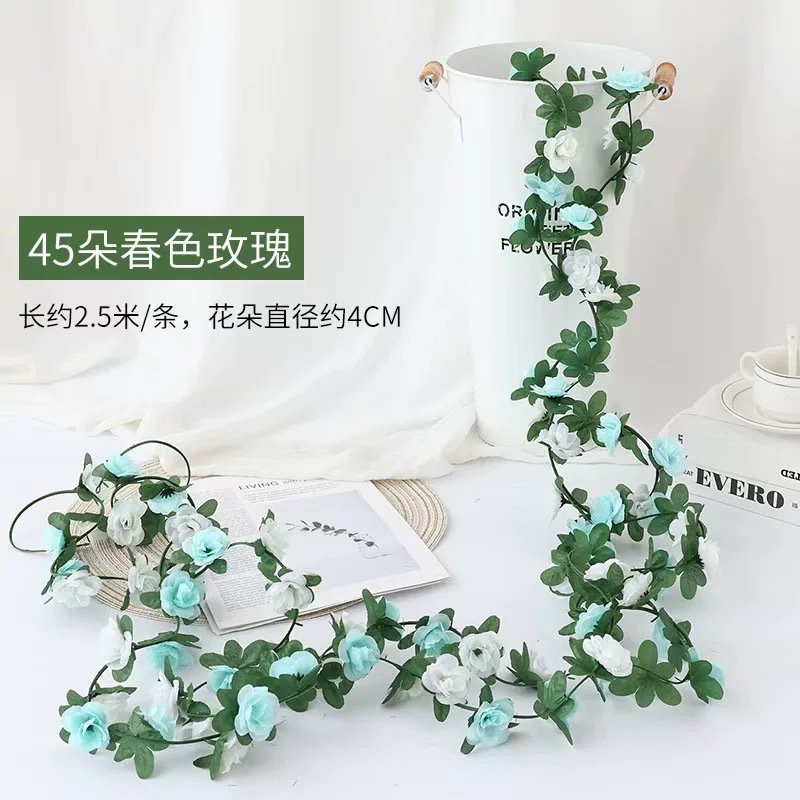 45 봄 장미 파란색과 흰색