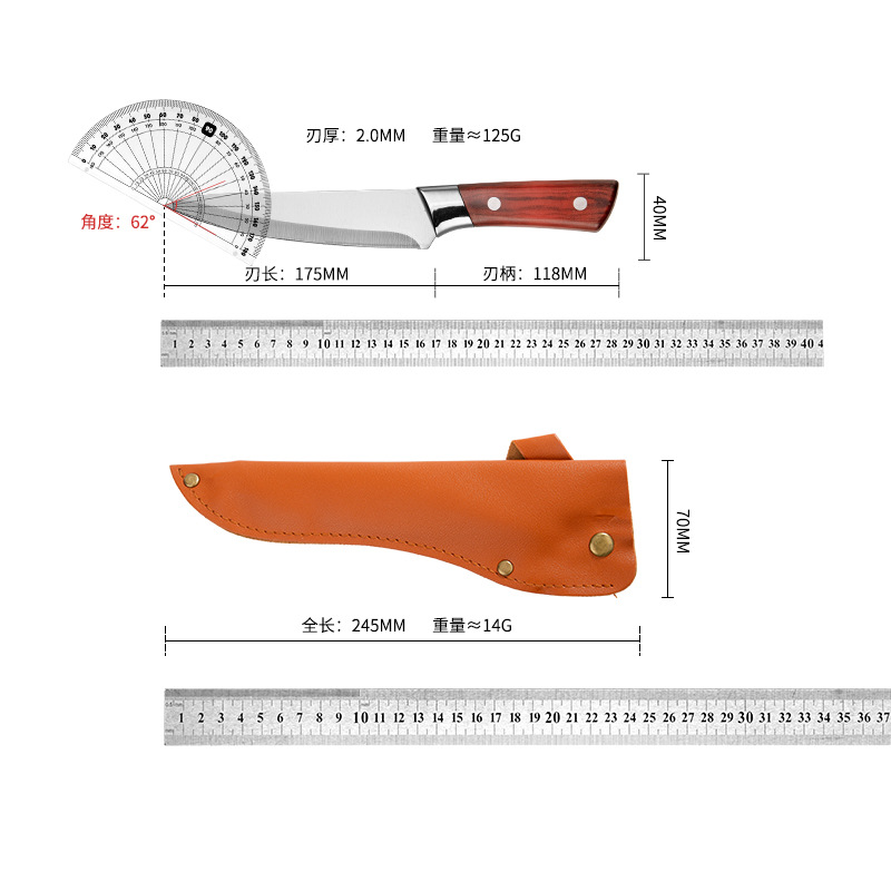 Cuchillo de corte de hueso para matar cerdos, cuchillo de corte de piel para carnicer de ovejas, cuchillo de corte de piel, cuchillo de corte de frutas, cuchillo de corte de carne