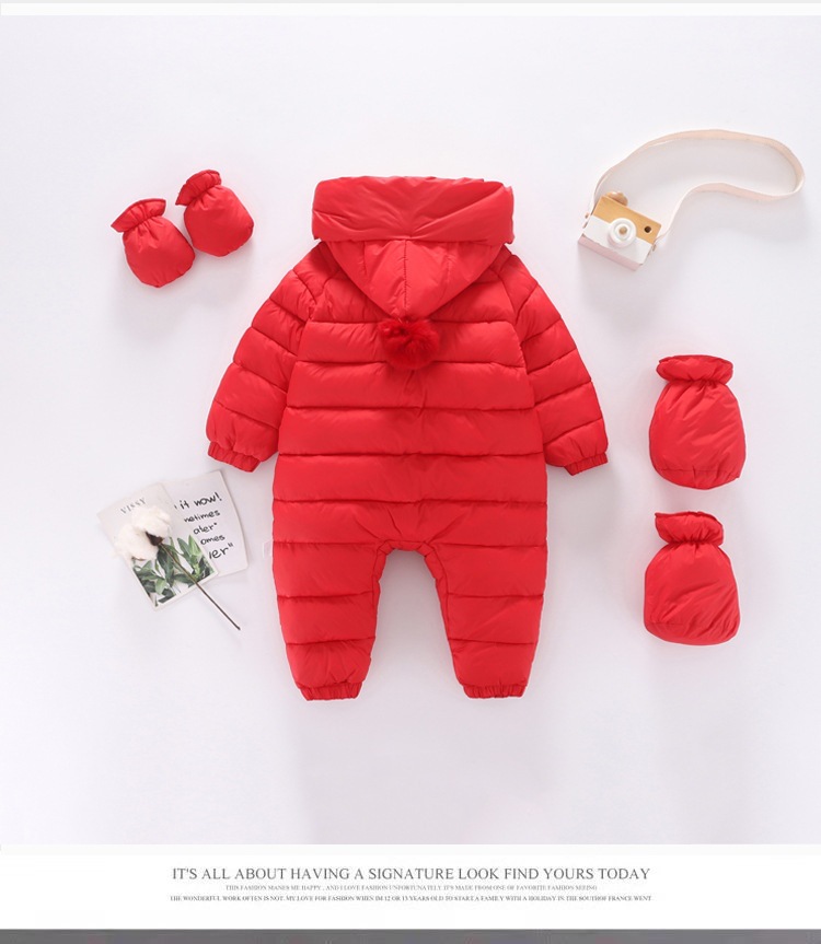 Fashion Solid Color Polyester Baby Rompers display picture 1