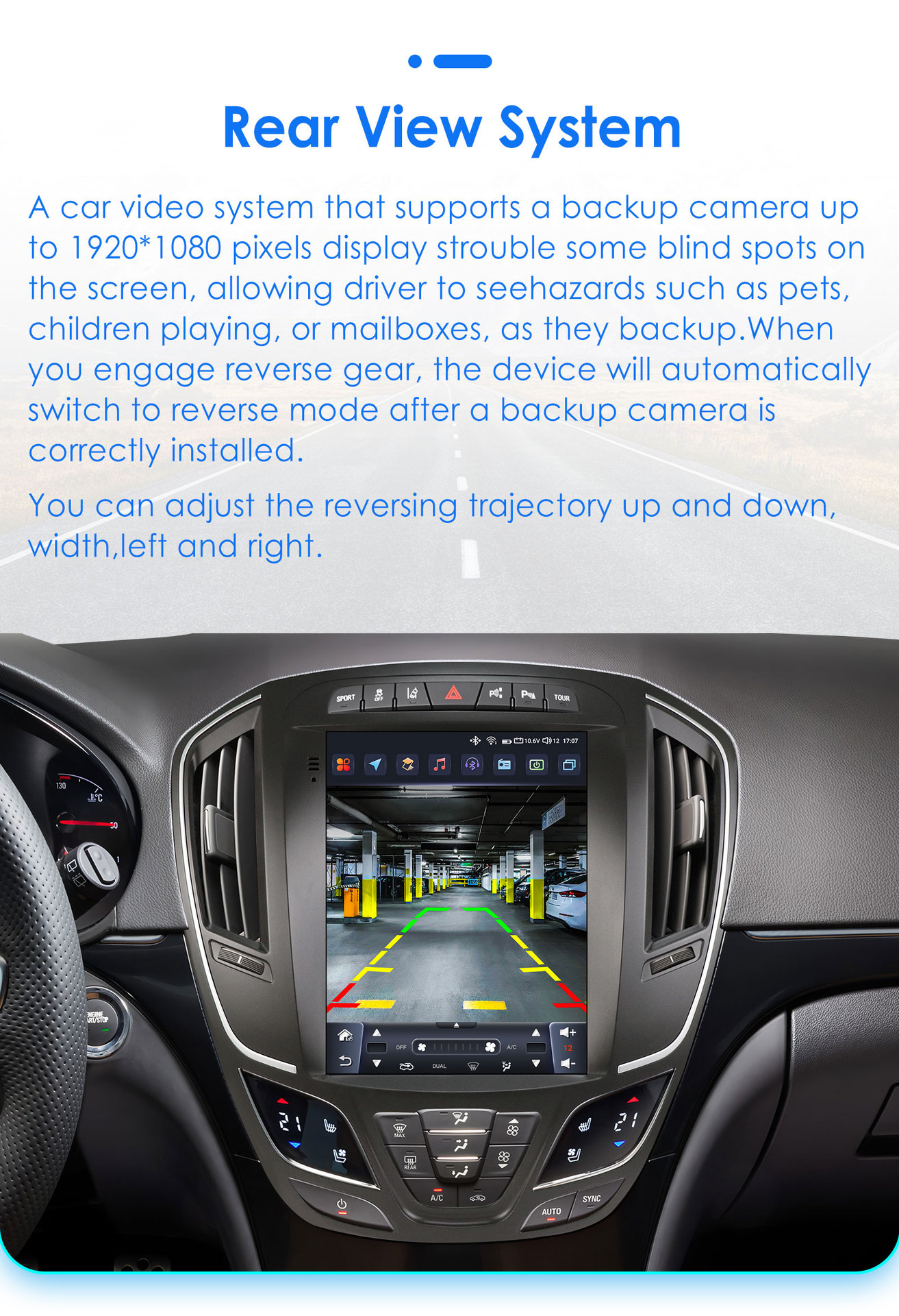 9.7inch Suitable for 2014-2018 Buick Regal/Opel Insignia Car-Mounted Vertical Screen Android Navigation Gps