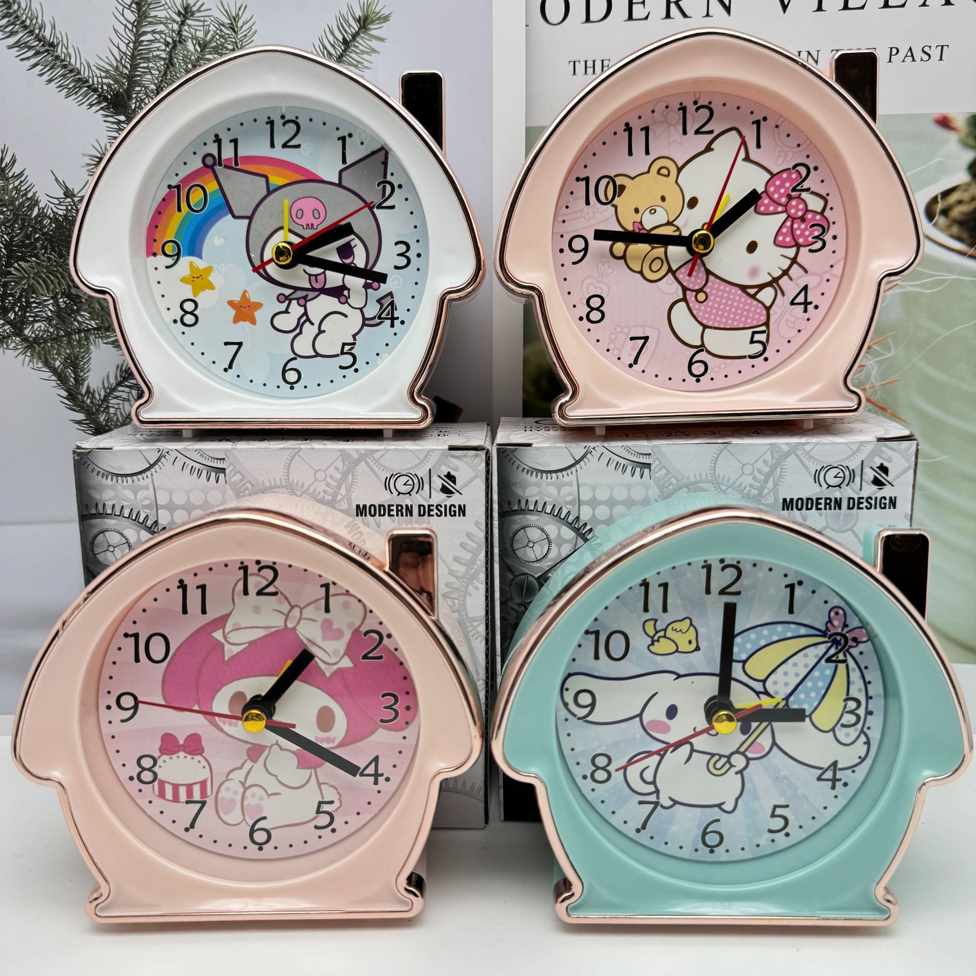 Reloj despertador Sanrio diseño Kuromi, My Melody, Cinnamoroll, Hello Kitty – para habitación de estudiantes.