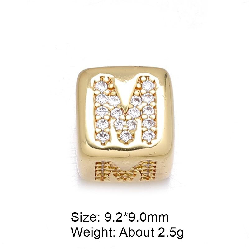 3g Weight Beads Jewelry Making Type DIY Ornament Accessories Classification 1 Piece Quantity Copper Material Letter Pattern All Seasons Season Polished Finish Plating Design Simple Style Style 1 Piece Copper Letter Polished DIY Ornament Accessories Beads 3