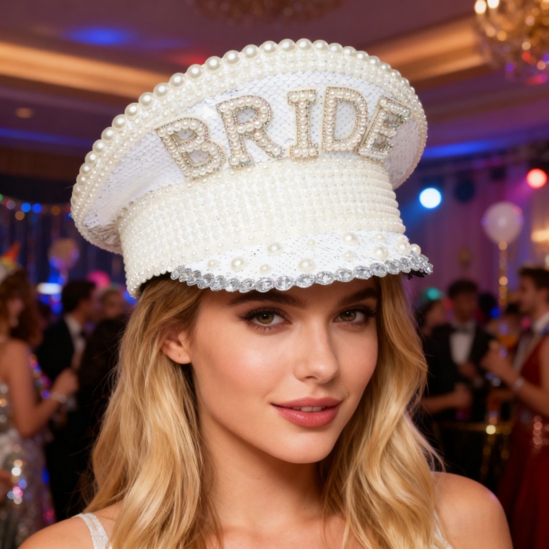 Sombrero azul marino con incrustaciones de diamantes, boina estilo punk, sombrero y2k, sombrero de marinero para mujer con ambiente otoñal e invernal, sombrero dorado para clima frío