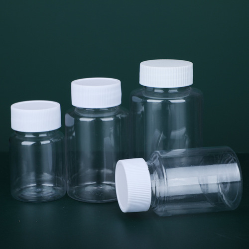 30 50 100 ml transparent plastic bottles with caps and sealed bottles, empty sample large mouth bottles manufacturer wholesale
