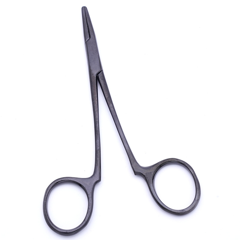 Nueva fábrica al por mayor torniquete de acero inoxidable alicates de pesca gancho recto curvado oreja tirando alicates sin hebilla clip de bloqueo