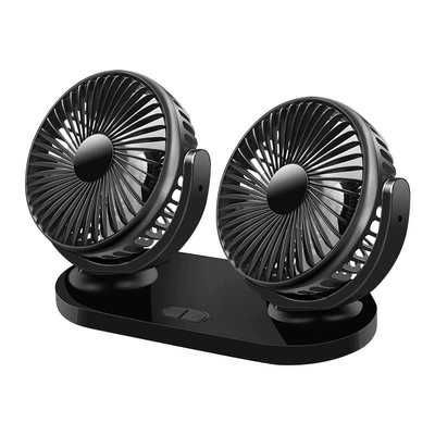 Digər kiçik elektrik cihazlar Seats, 12V/24V USB Car Fan - pure-black-12v24v-universal-usb-interface-brushless-motor-with-three-adjustable-speeds