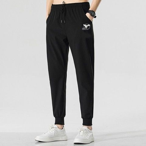 Pantalones de hombre, verano 2022, nueva marca de moda, pantalones deportivos, talla grande, holgados, estampados, joggers, informales, de nueve puntos