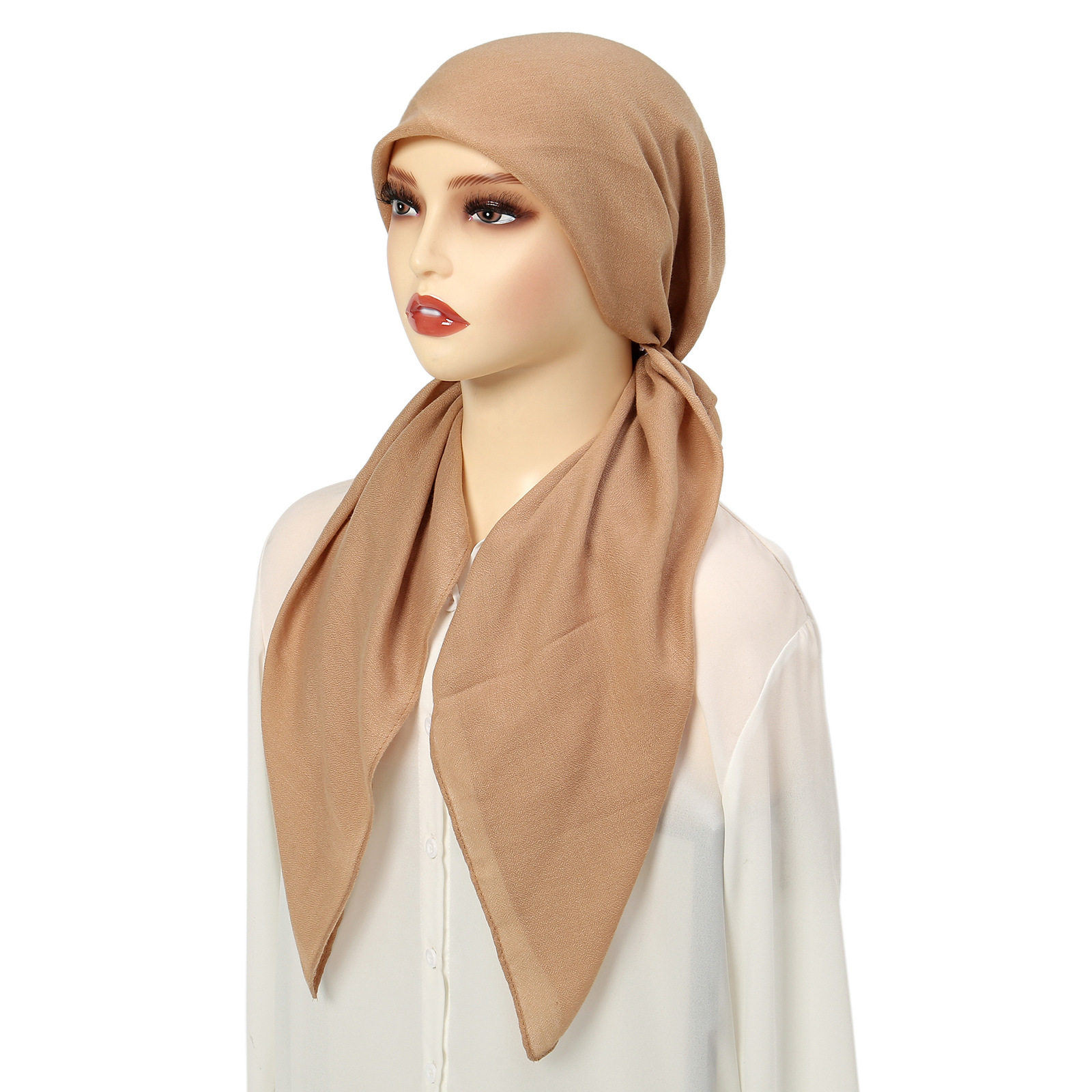 95g Weight Hijab Hats Type Daily, Street Occasion Polyester Material Solid Color Pattern All Seasons Season Women's Gender Classic Style Style Eaveless Rim Women's Classic Style Solid Color Polyester Hijab 5
